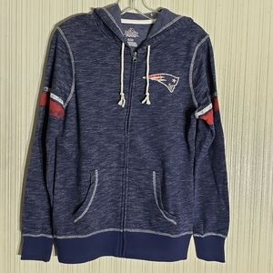 Majestic New England Patriots Full Zip Hooded Sweatshirt,  Women's Sz S